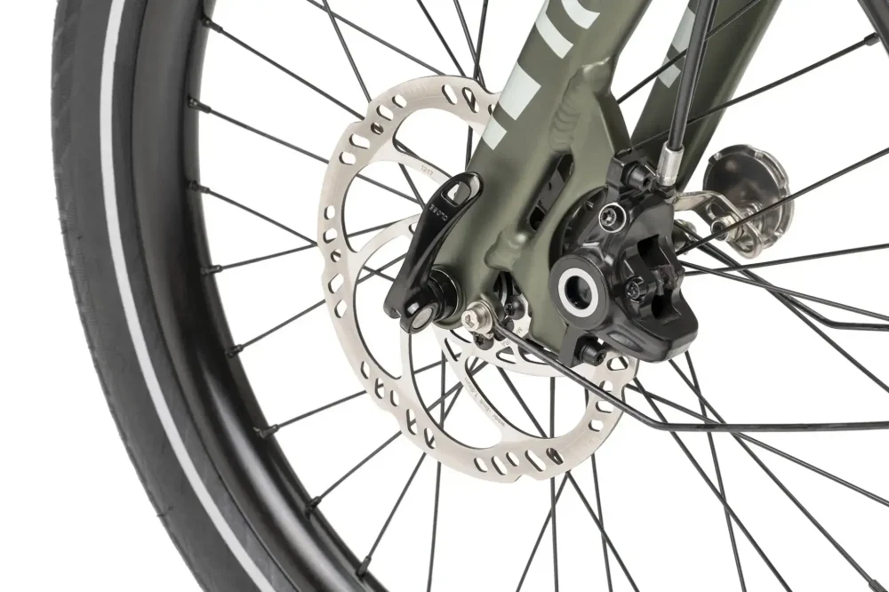 The disc brake on the Tern VEKTRON S10
