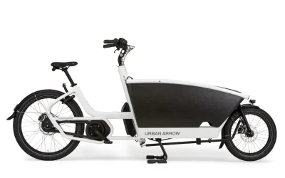 Urban Arrow Family Cargo Bosch Smart System carrying a family in white