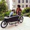 Urban Arrow FamilyNext Pro carrying a family in green, view 2