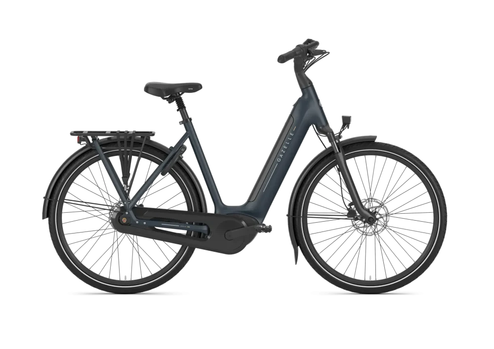 Gazelle Arroyo C8 Elite electric bike in matte between blue, low-step frame
