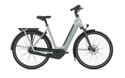 Gazelle Arroyo C8 Elite electric bike in light olive, low-step frame