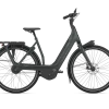 Gazelle Avignon C380 electric bike in matte teal grey, low-step frame