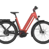 Gazelle Eclipse C380+ electric bike in matte metallic orange, low-step frame
