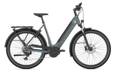 Gazelle Ultimate T10 electric bike in thunder grey, low-step frame