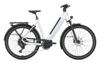 Gazelle Ultimate T11+ electric bike in frozen white, low-step frame