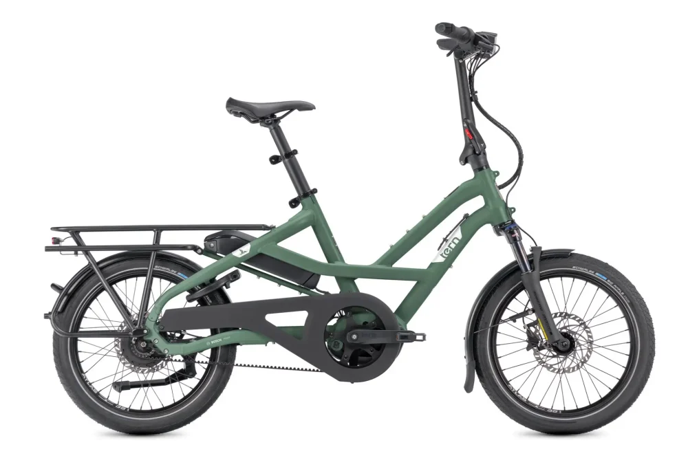 Tern HSD P00 electric cargo bike in Spruce, profile view