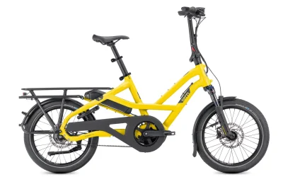Tern HSD P5i electric cargo bike in Honey, profile view